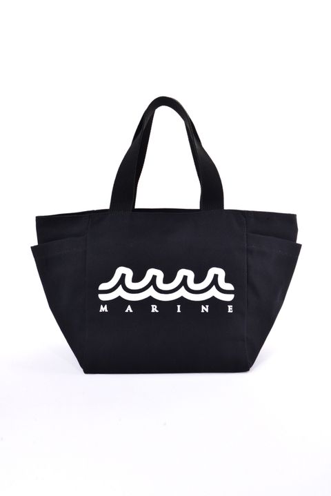 【26SS】 WAVE LOGO ECO BAG / ウェーブロゴ コットンエコバッグ (ブラック)