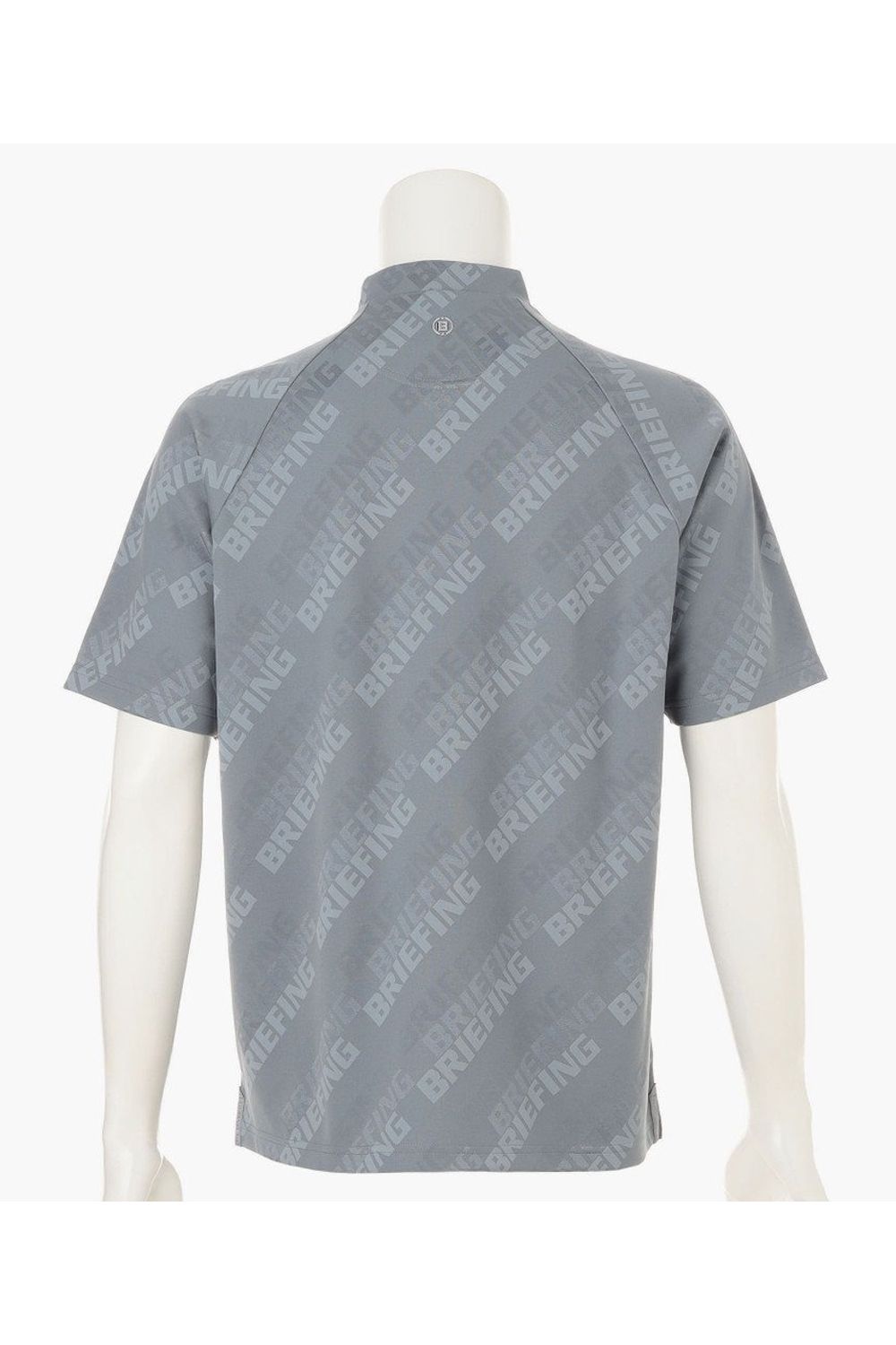 【26SS】 MEN'S SHADOW LOGO JQ HIGHNECK RF / バイアスロゴジャカード リラックスフィット モックネックTシャツ (グレー)