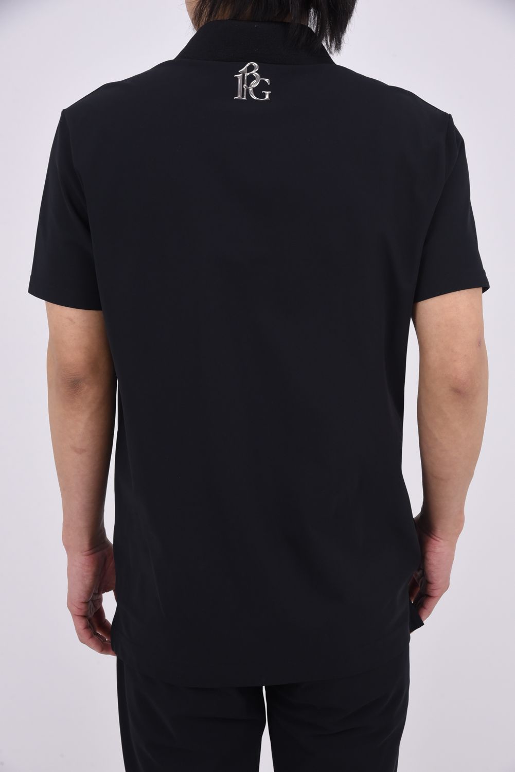 【26SS】 LUXE MESH POLO / 接触冷感 微細メッシュ生地 ポロシャツ (ブラック)