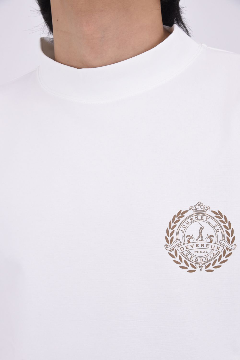 【26SS】 DVG Sol Defender MOCK NECK T / バックプリント オーバーサイズ モックネックTシャツ (ホワイト)