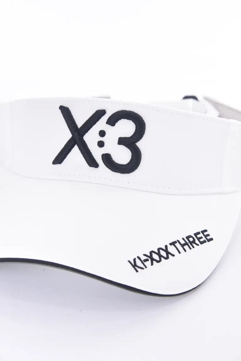 【26AW】 KIX3 BASIC LOGO VISOR / ブランドロゴ刺繡 サンバイザー (ホワイト/ブラック)
