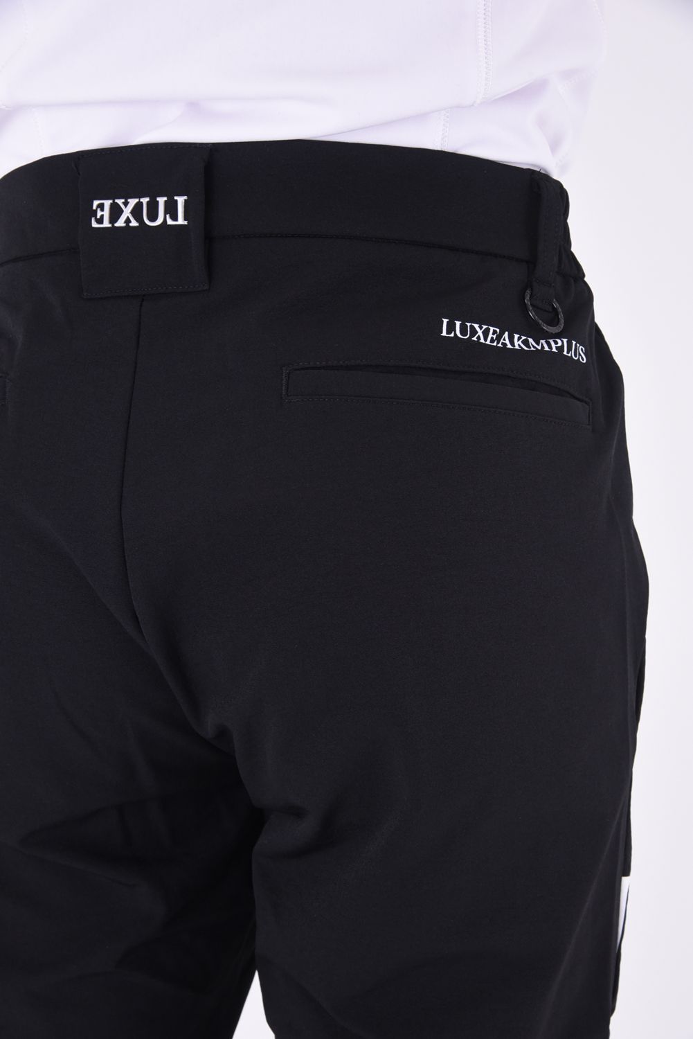 LUXEAKMPLUS - SOFT SHELL BRUSHED PANTS / 裏起毛 ロゴ ソフトパンツ