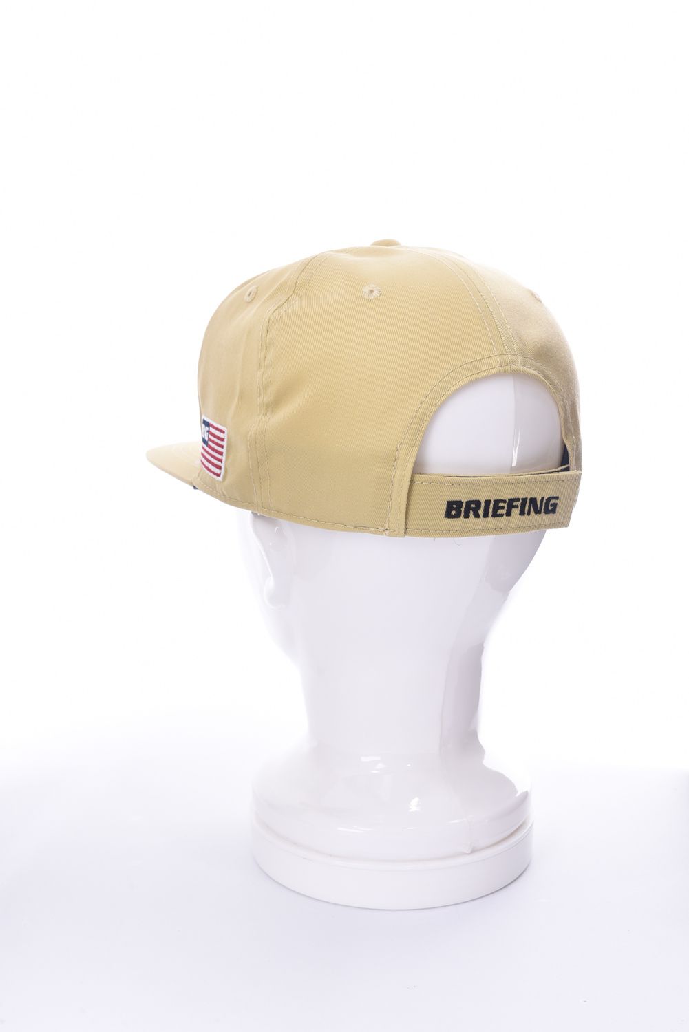 MENS BASIC FLAT VISOR CAP / ブランドロゴ ベーシック フラットキャップ ベージュ