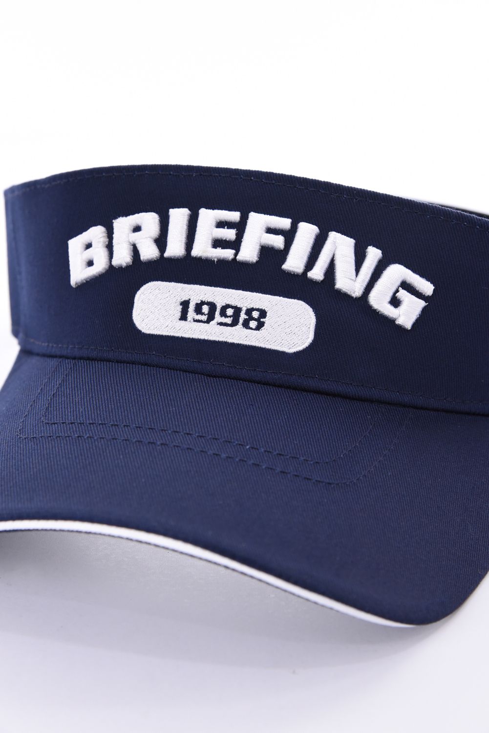 【26AW】 MEN’S COLLEGE LOGO VISOR / カレッジロゴ刺繍 サンバイザー (ネイビー)