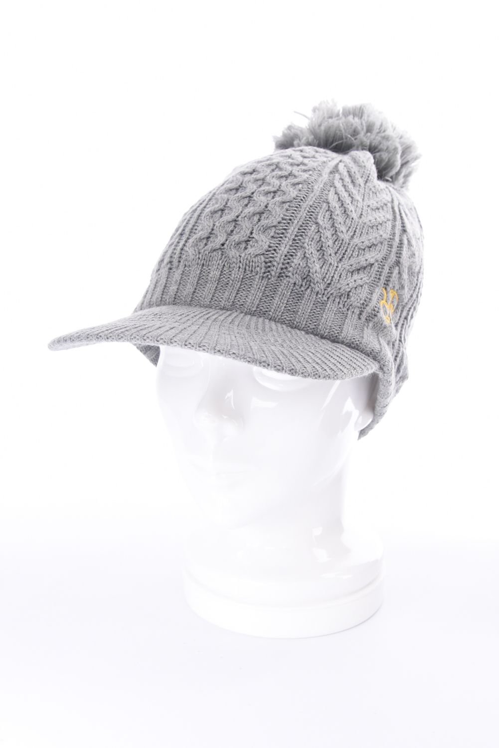 VISOR KNIT CAP / バイザー ニットキャップ（ネックウォーマー付き） (グレー)