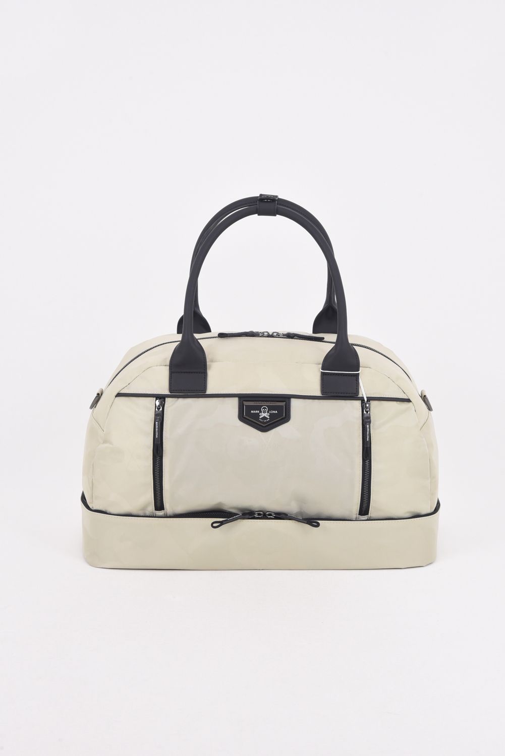 【2025AW 木村拓哉さん着用 VOL.5】 PREMIUM GAUGE BOSTON BAG / コーデュラナイロン レザーパイピング オリジナルカモジャカード ボストンバッグ (アイスグレー)