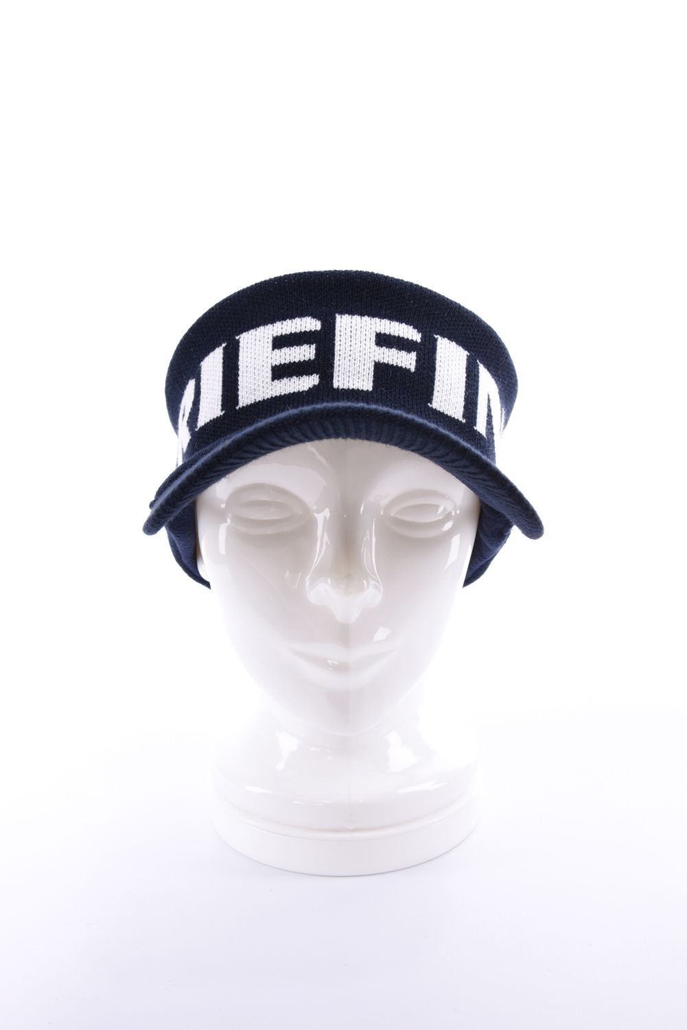 【26AW】 MEN’S KNIT VISOR / ブランドロゴ ニットサンバイザー (ネイビー)