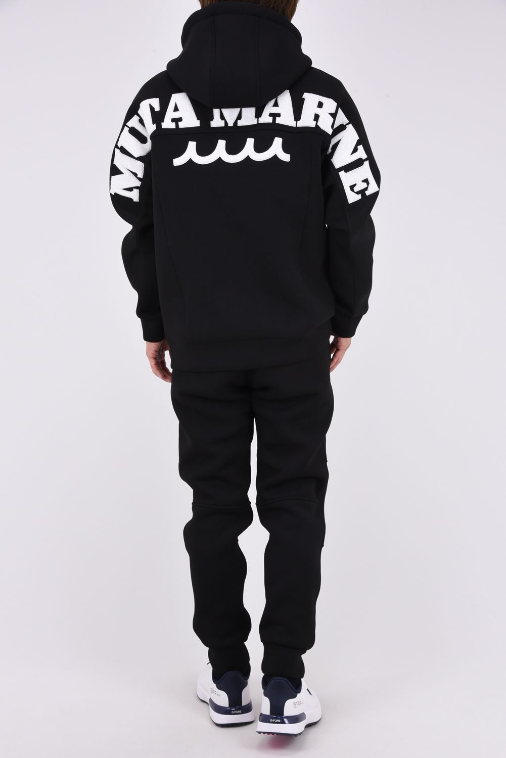 【26AW】 BONDING JOGGER PANTS / ボンディング素材 ワンポイントロゴ ジョガーパンツ (ブラック)