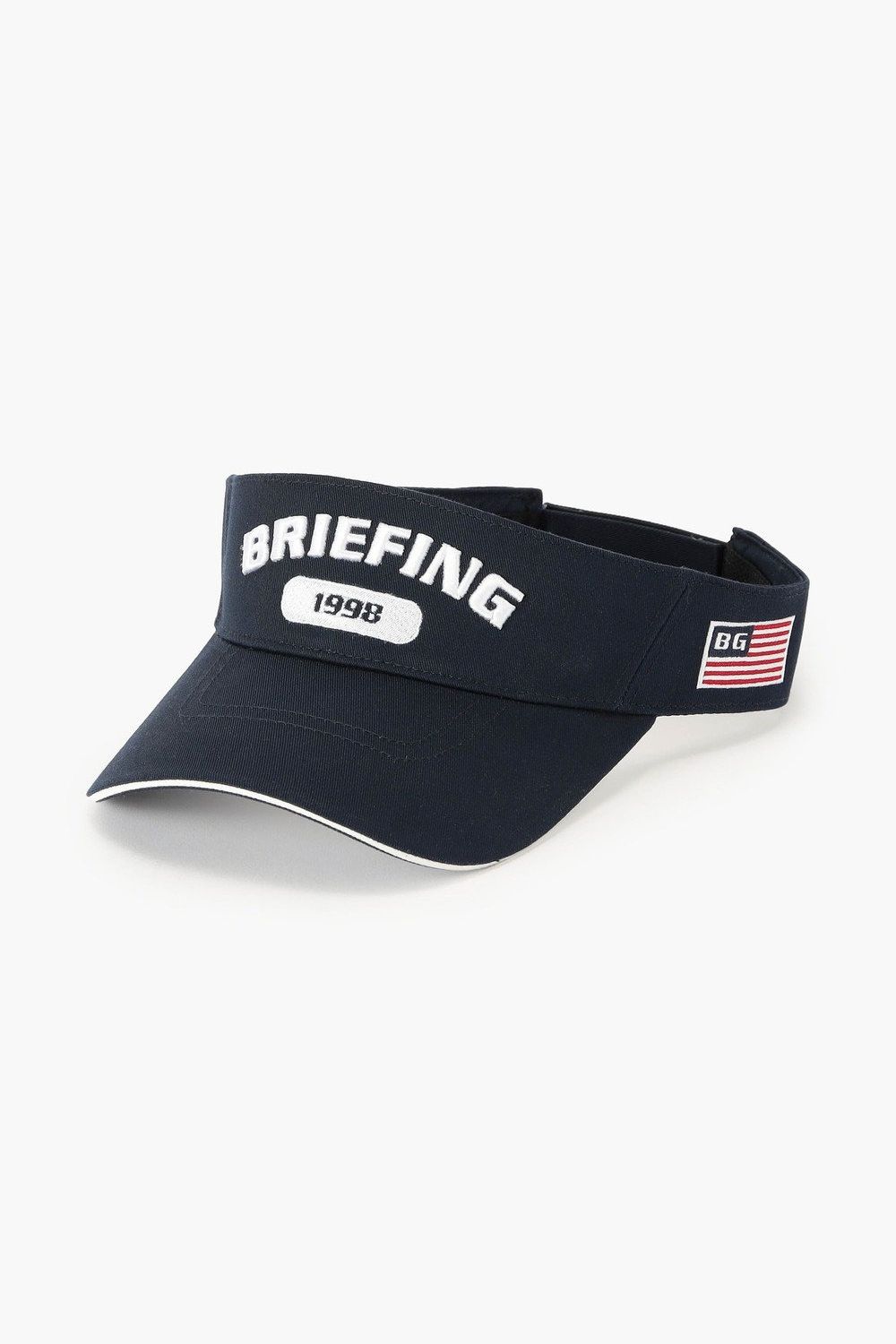 【26AW】 MEN’S COLLEGE LOGO VISOR / カレッジロゴ刺繍 サンバイザー (ネイビー)