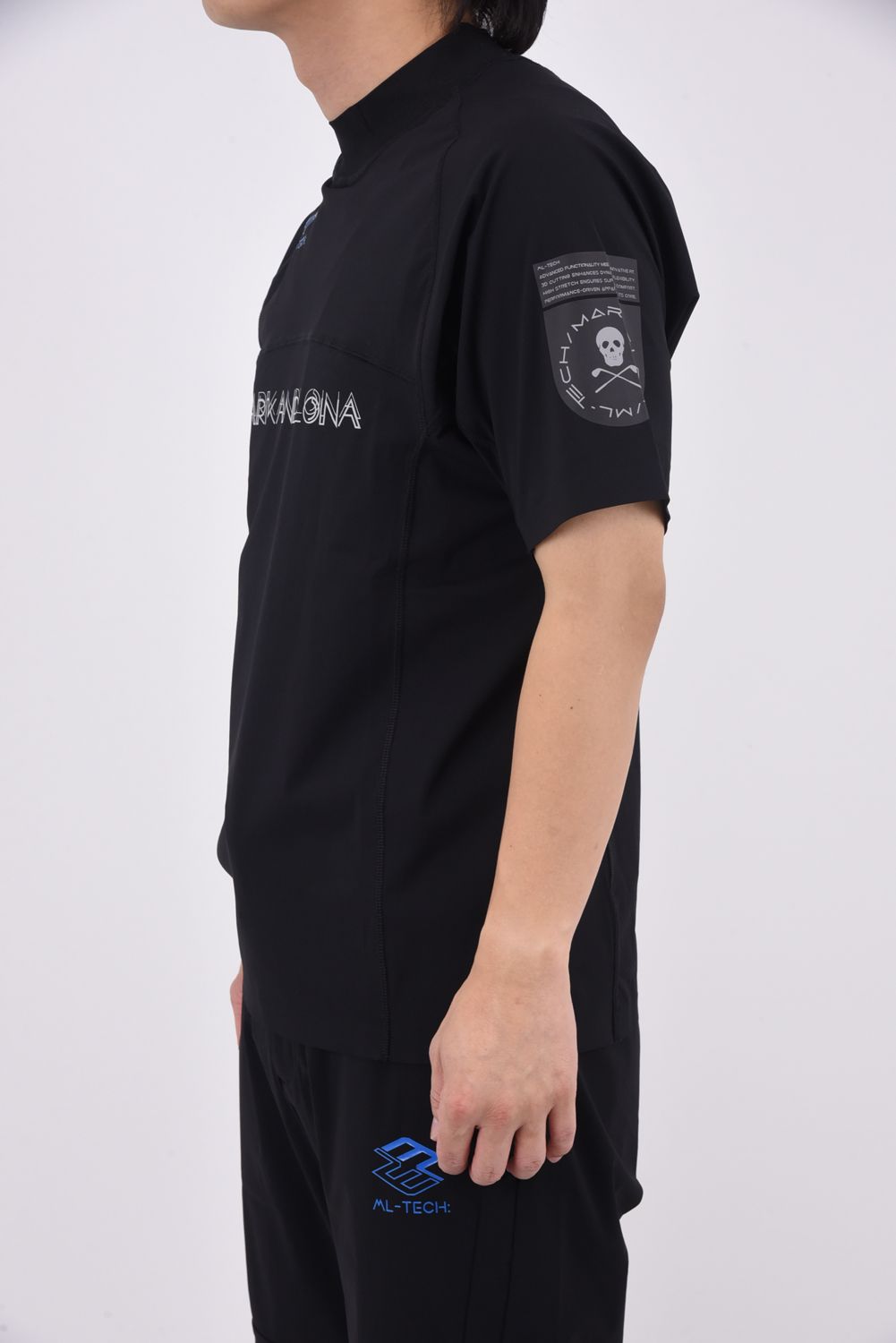 MARK&LONA GOLF TRAINING Tシャツ ブラック MARK&LONA - 【2025AW】 VOLTAIC LASER VENT TEE / ナイロン