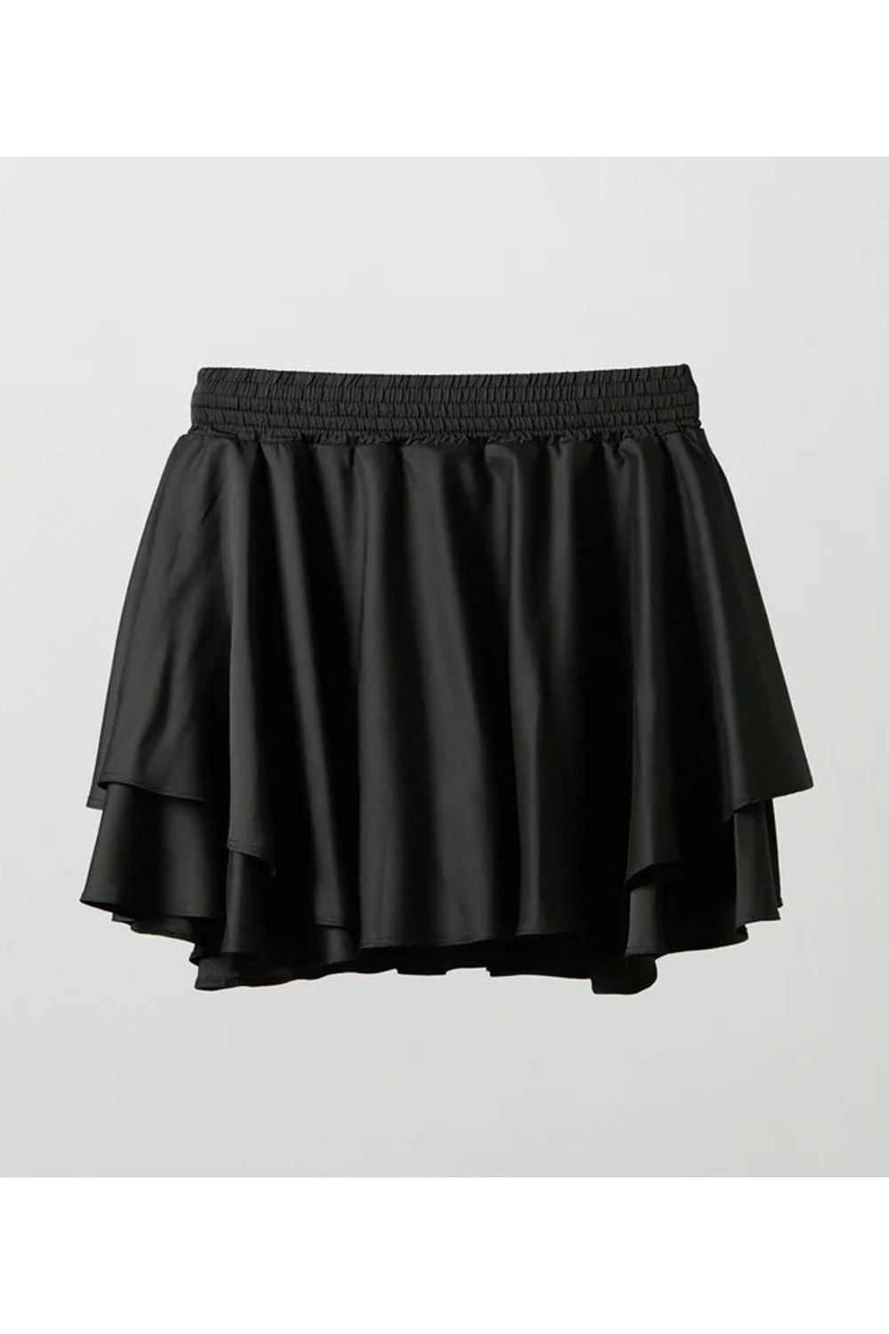 【26SS】【レディース】 DOUBLE-FACED DRAPED SKIRT / ダブルフェイスドレープスカート (ブラック)
