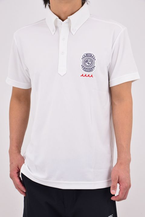 【26SS】 POLO SHIRT / POPEYE™︎コラボレーション エンブレムワッペン ポロシャツ (ホワイト)