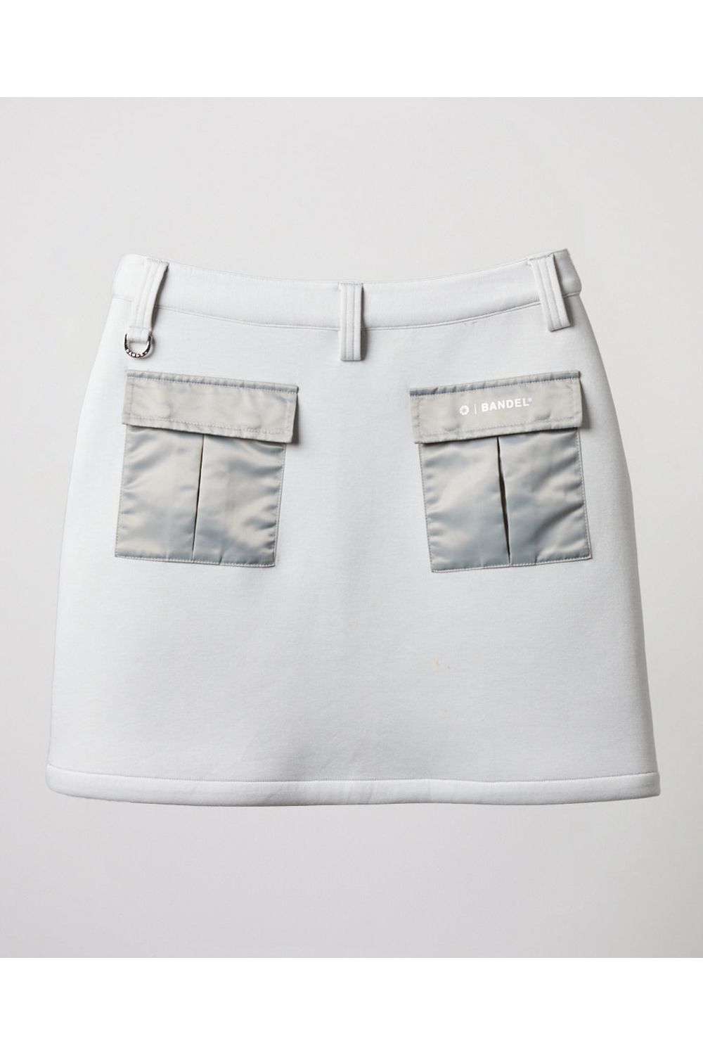 【レディース】 NYLON POCKET SKIRT / ダンボール素材 カーゴポケット スカート (ライトグレー)