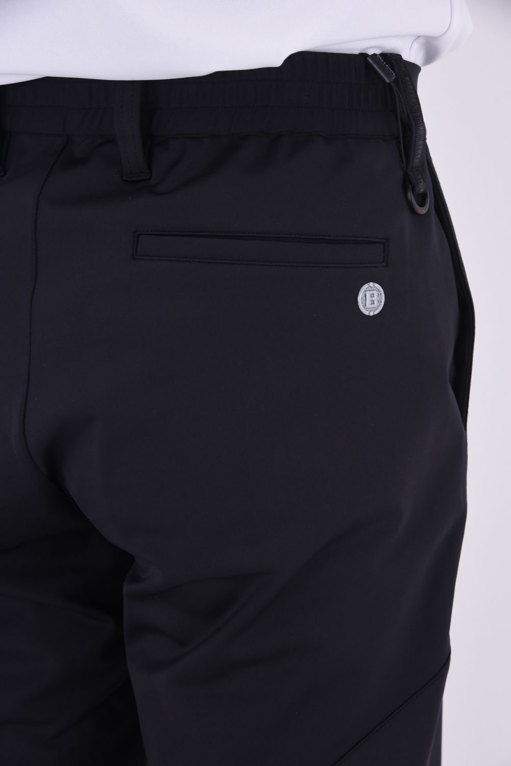 【25SS】 MENS LOGO LINE SHORT PANTS / ロゴラインテープ ショート パンツ (ブラック)