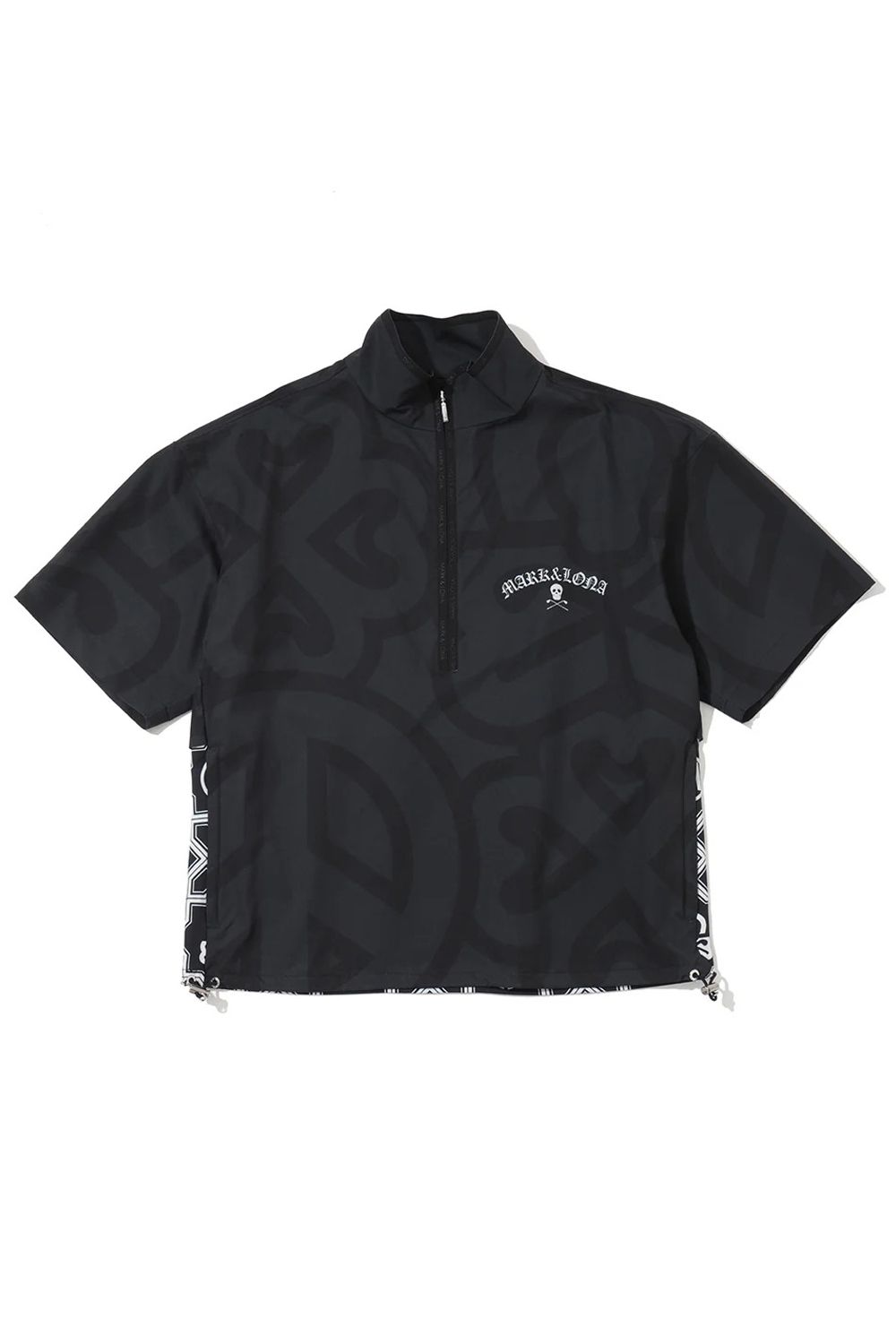 【26SS】 IMPERIAL VENT TECH JACKET / ジオメトリックパターン ショートスリーブ スタンドカラージャケット (ブラック)