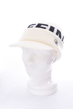 KNIT WORK CAP / ビッグロゴ ニット ワーク キャップ (ホワイト)