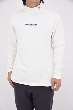 【25AW】 MEN’S WARM LS HIGHNECK / 裏起毛 ブランドロゴ モックネックTシャツ (ホワイト)
