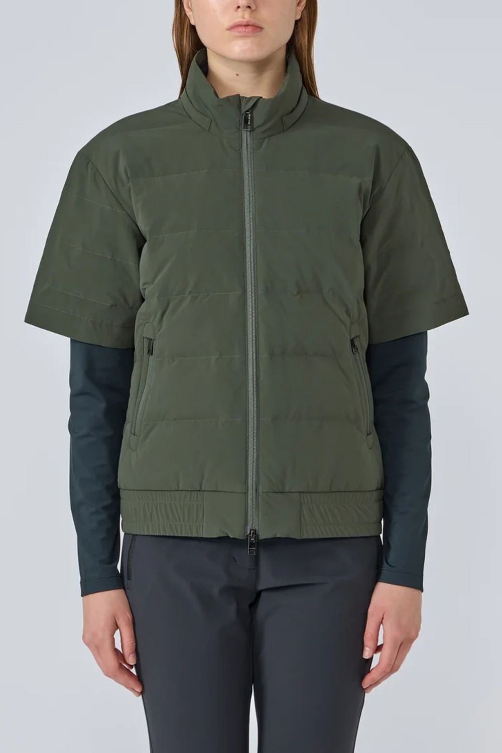 【25AW】 【レディース】 はっ水防風デタッチャブルダウンジャケット (グリーン)