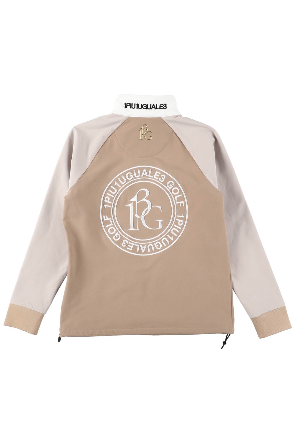 1PIU1UGUALE3 GOLF - 【レディース】【24AW】 LADIES' 113 GOLF HALF ZIP / 113Gロゴ  4WAYストレッチリサイクルポリエステル ハーフジップ (ベージュ) | GOSSIP GOLF