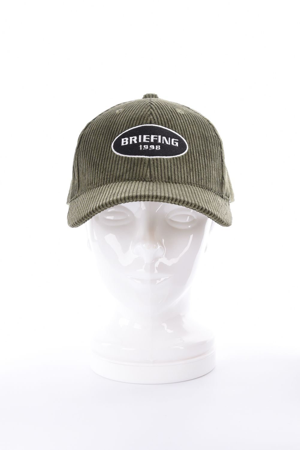 【26AW】 MEN’S CORDUROY OVAL LOGO CAP / コーデュロイ生地 オーバルロゴワッペン キャップ (オリーブ)