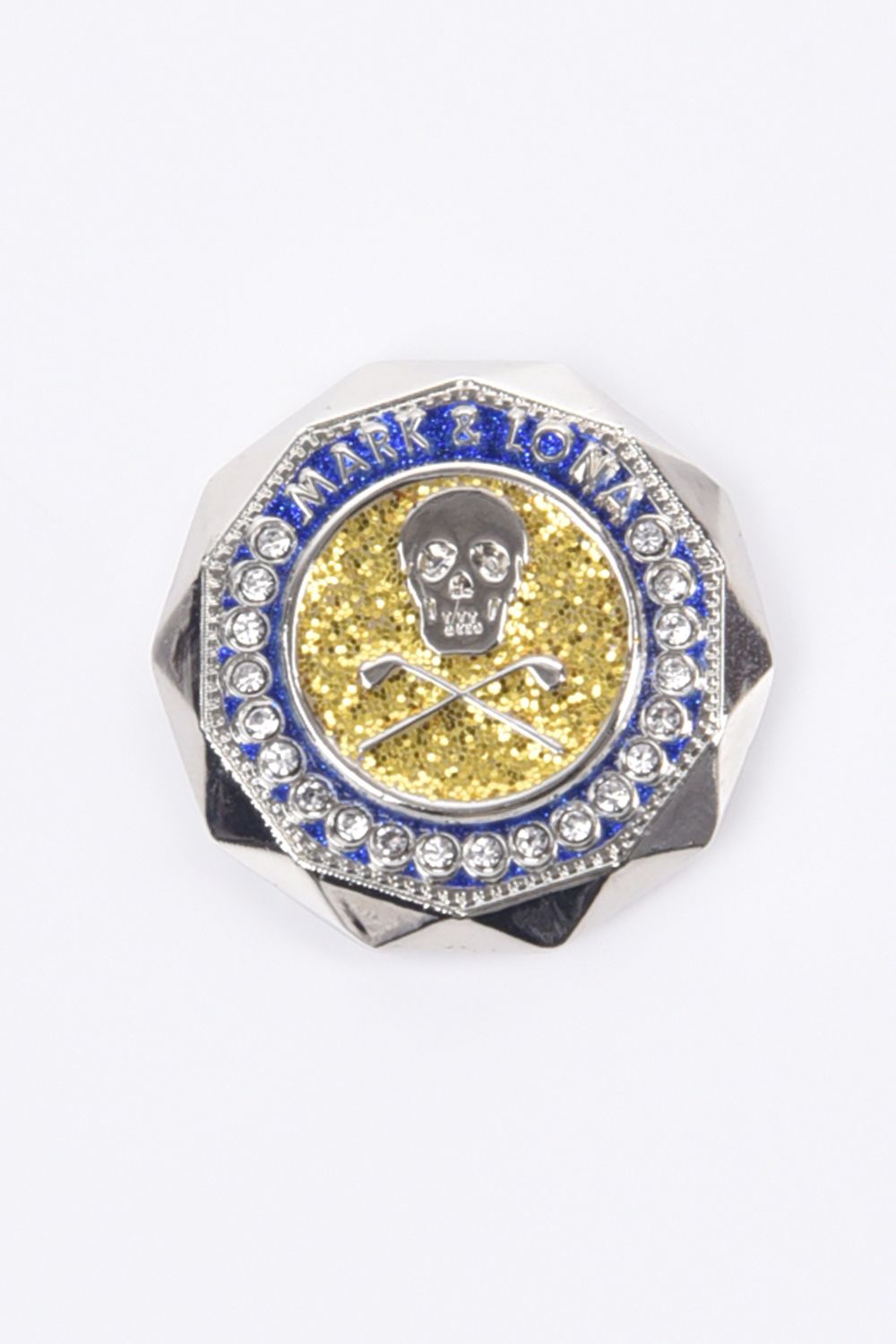 【2026SS 木村拓哉さん着用 VOL.1】【プレゼント好適品】 PRISM ICON JEWEL CLIP MARKER B / ダイヤモンドカット風デザイン アイアンスカル クリップマーカー (シルバー)