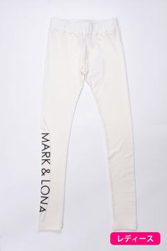 【レディース】 FOUAD TECH FLEECE PANTS / ブランドロゴ マイクロフリース レギンス (ホワイト)