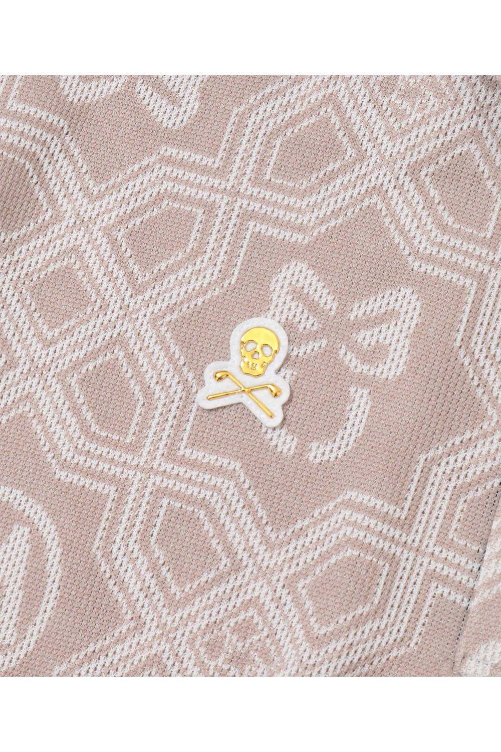 【26SS】 DOMINANT MESH SHIRT / ジオメトリックパターン総柄 ジャパンメイド メッシュポロシャツ (ベージュ)