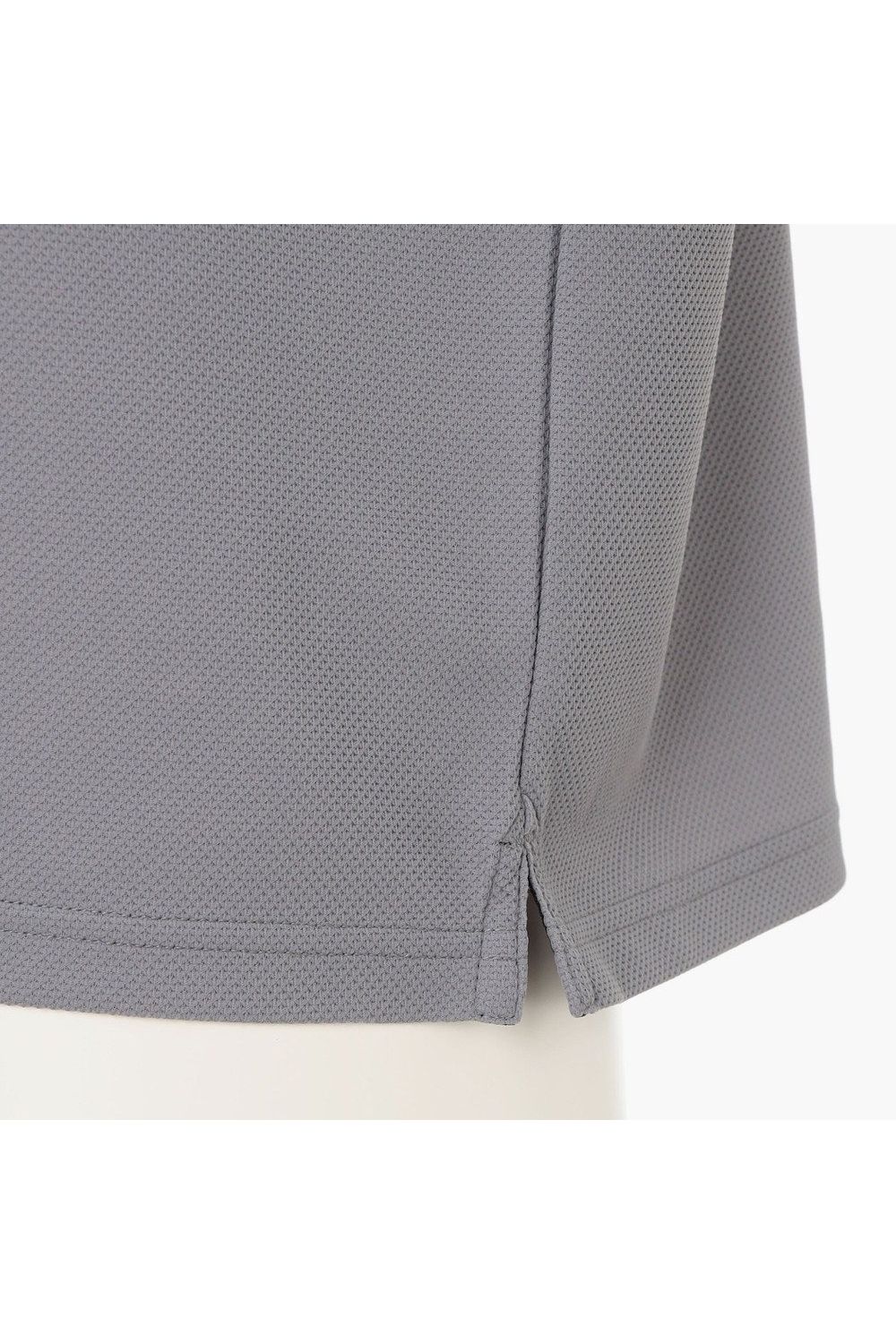 【26SS】 MEN'S LINE HIGHNECK RF / カノコ生地 ラインロゴテープ リラックスフィット モックネックTシャツ (グレー)