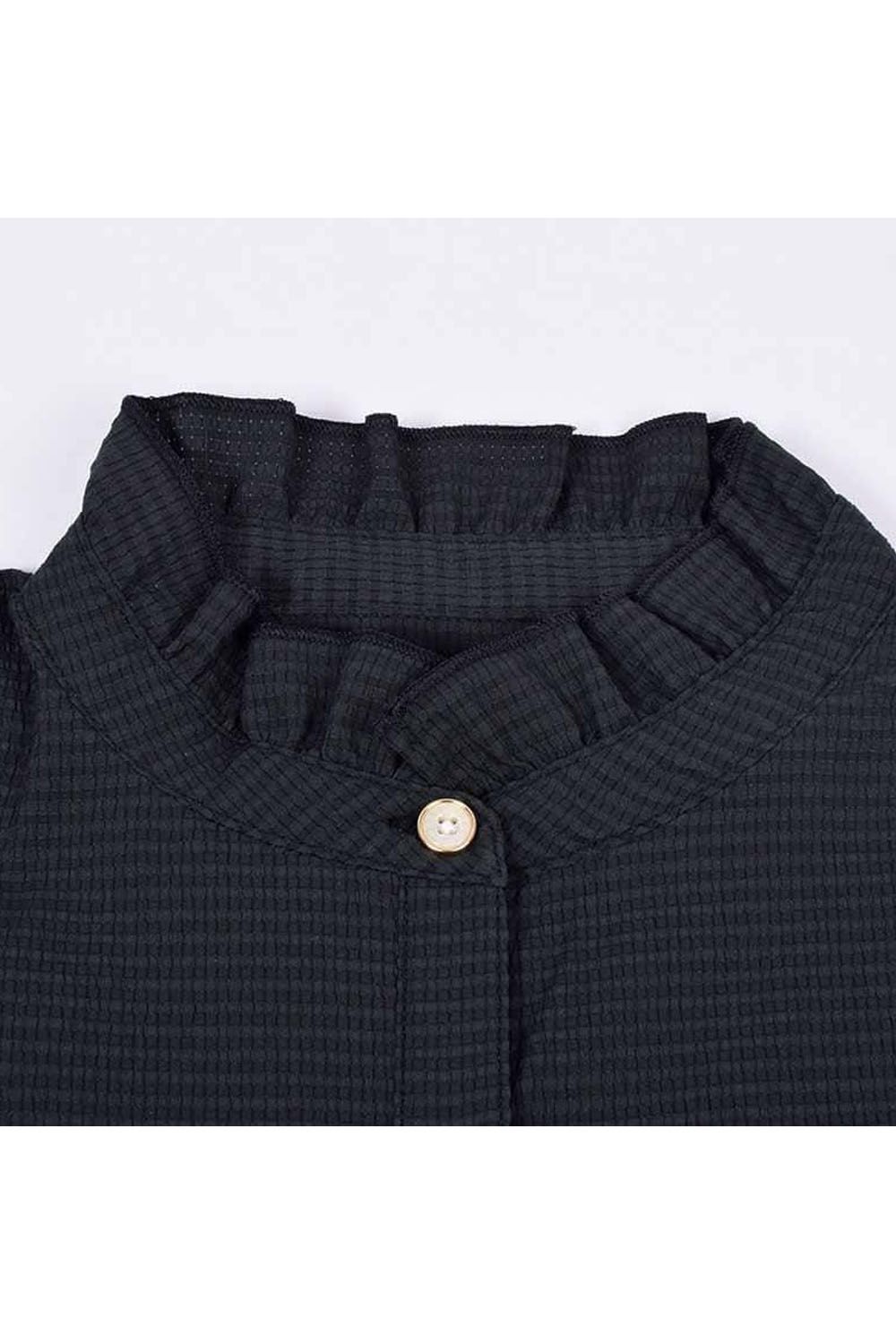 【25SS】【レディース】 WOMENS DOT AIR FRILLED BLOUSE / ドットエアー フリルブラウス (ブラック)*