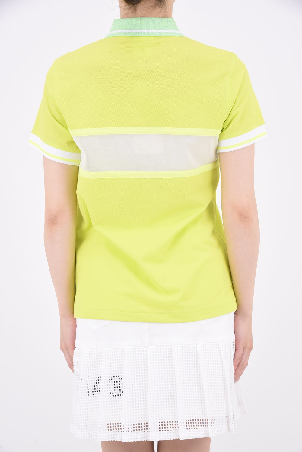 【レディース】 JAMMING KNIT COLLAR POLO / シグネチャーロゴ ドライタッチ ポロ (ライム)