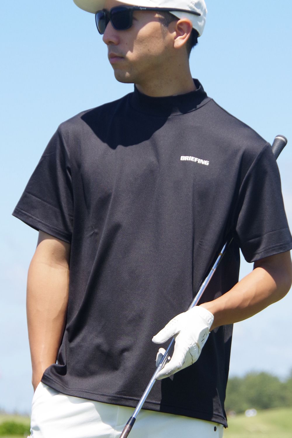 マイクラ 人気アイテム BRIEFING - MENS BACK LOGO LINE HIGH NECK RELAXED FIT メンズウェア