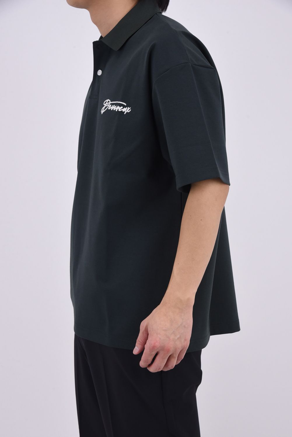 【26SS】 DVG OVER FIT POLO / バックプリント オーバーサイズ ポロシャツ (フォレスト)