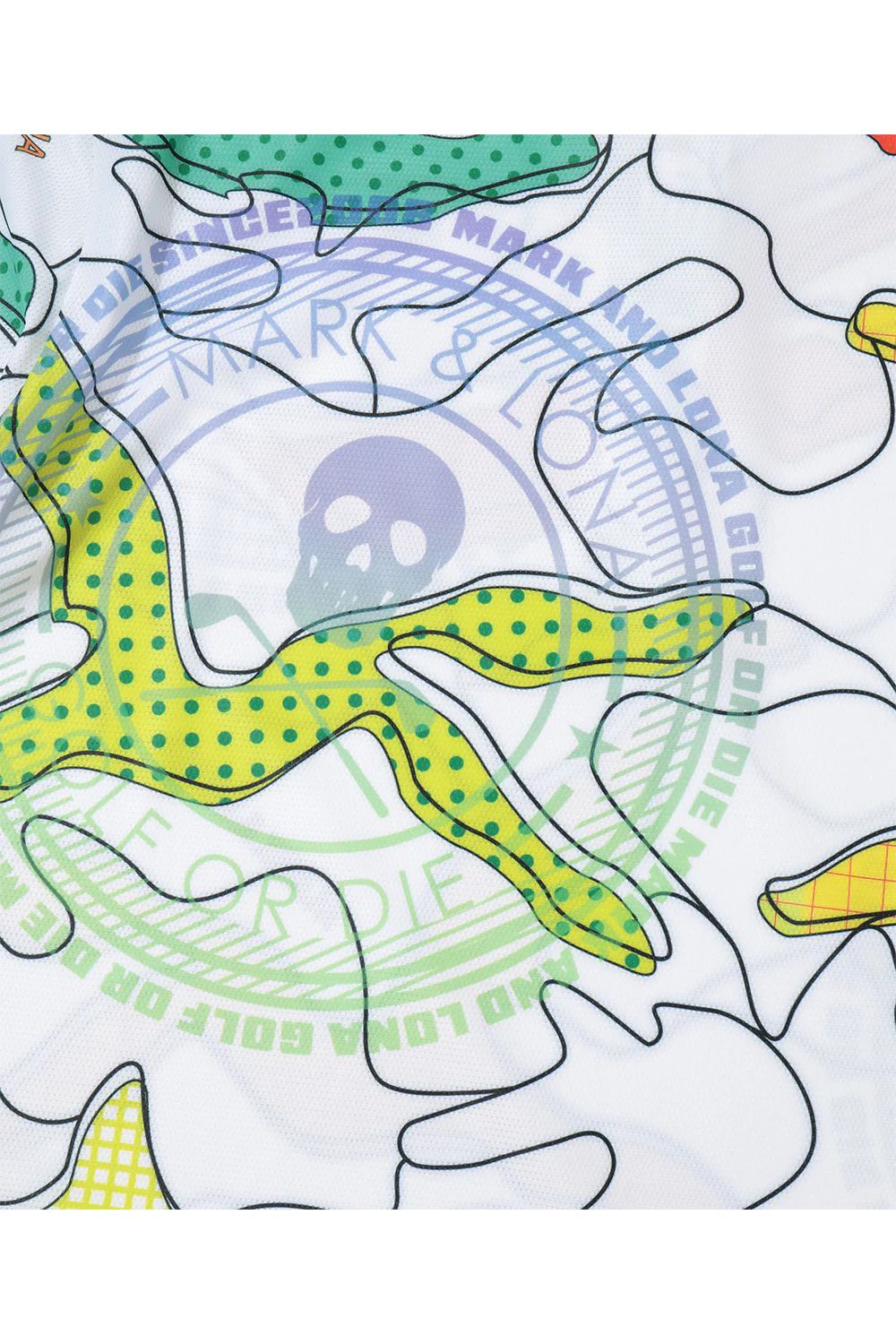 【26SS】 AXON CAMO MESH PERFORMANCE POLO / メッシュ素材 カモフラージュプリント ポロシャツ (ホワイト)