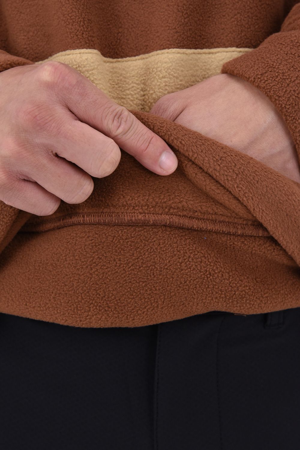 【26AW】 Fleece Hoodie / ツートーン フリースパーカー (ブラウン)