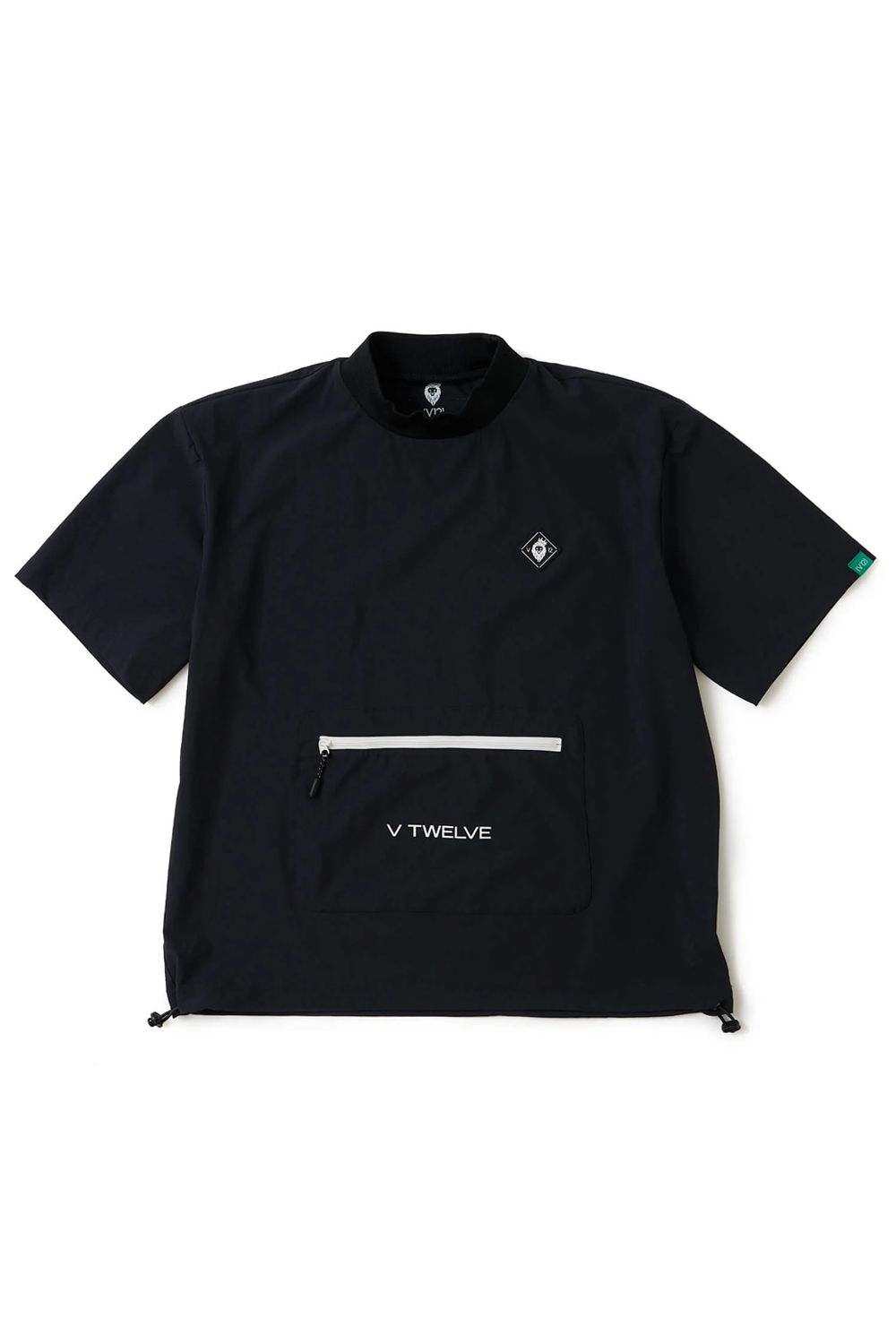 【26SS】【レディース】 OZ MOCK / ストレッチナイロン カンガルーポケット モックネックTシャツ (ブラック)