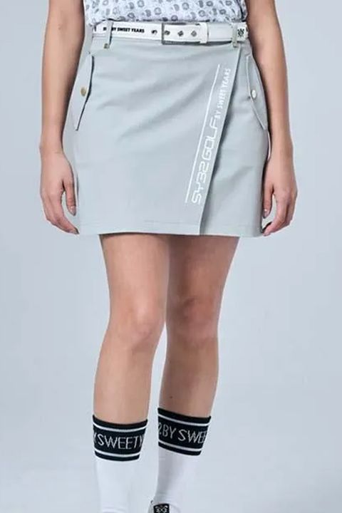 【26SS】【レディース】 MINI HERRINGBONE SKIRT / ミニヘリンボーン スカート (グレー)*