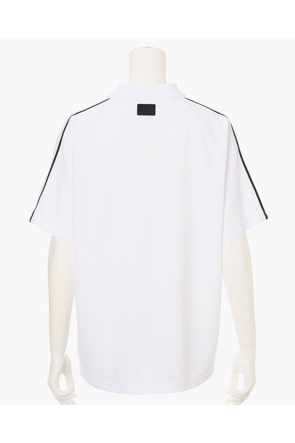 【26SS】【レディース】 WOMEN’S LINE POLO / カノコ生地 ラインロゴテープ リラックスフィット ポロシャツ (ホワイト)