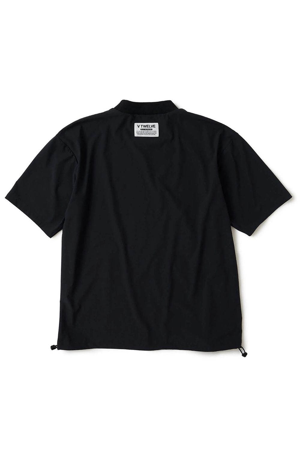 【26SS】 OZ MOCK / ストレッチナイロン カンガルーポケット モックネックTシャツ (ブラック)