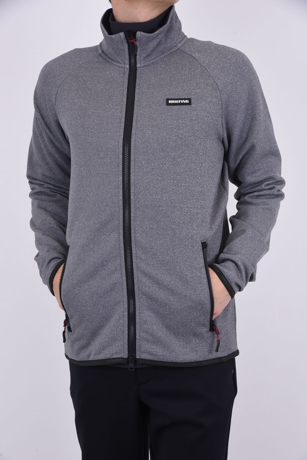 MENS FLEECE FZ BLOUSON / ブランドロゴ フリース フルジップ ブルゾン グレー - M