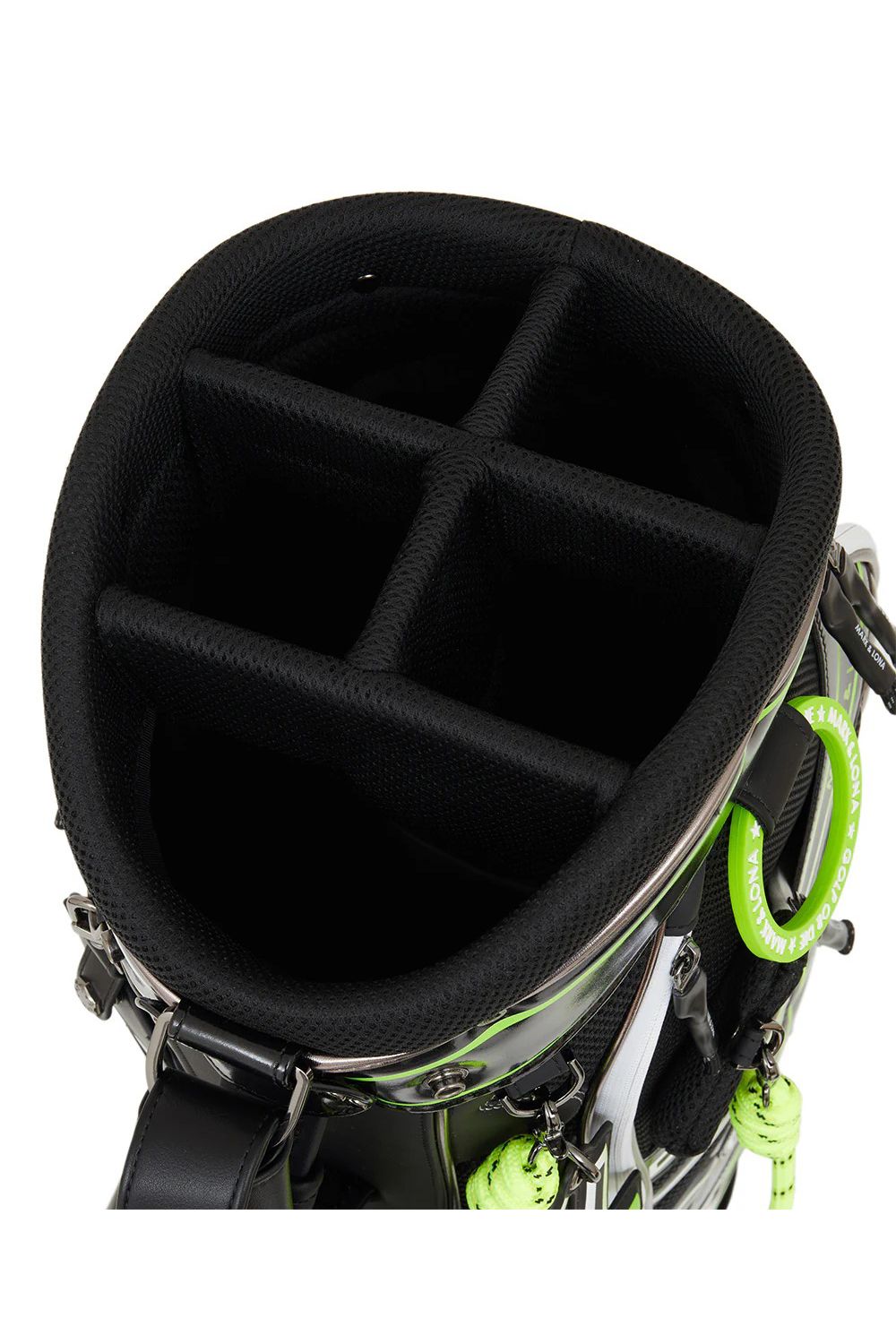 【26SS】【銀行振込・代金引換不可】【返品・交換不可】 NITRO CAMO PANELED CADDIE BAG / メッシュ生地 マルチカラー パッチワーク カートタイプ キャディバッグ (ブラック)