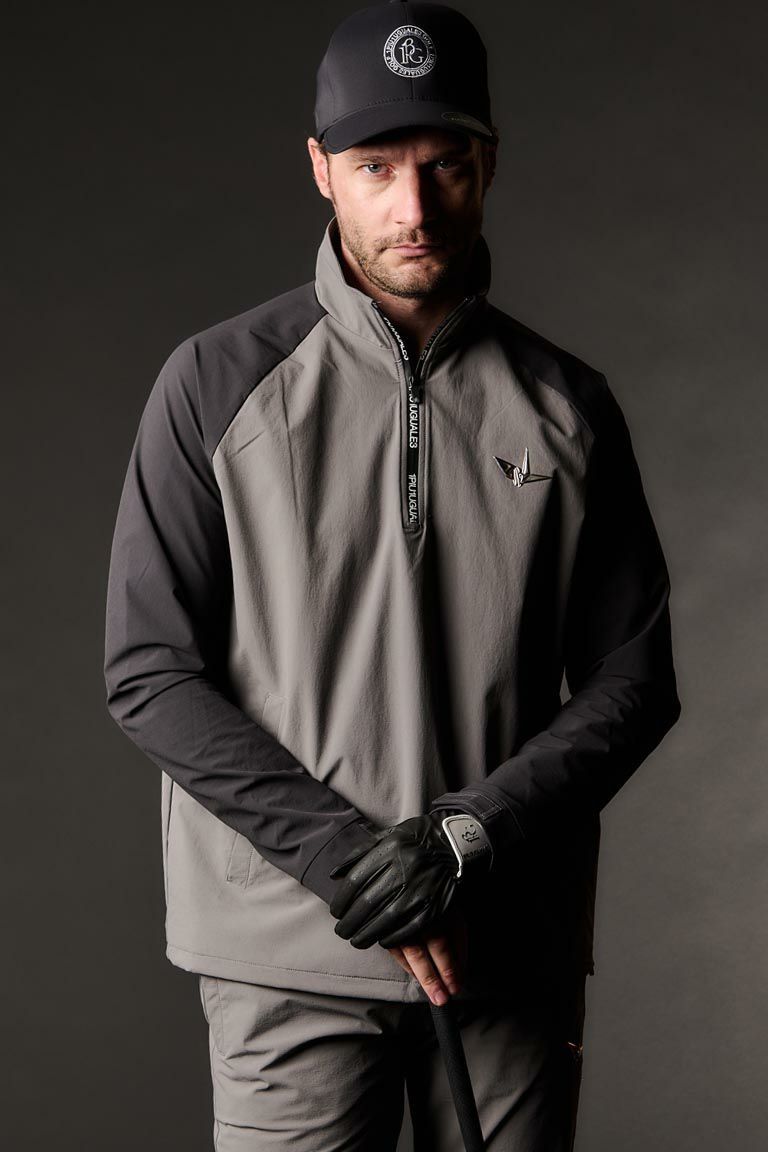 【2025AW】 WATER REPELLENT BLOUSON / バイカラー 撥水加工 ブルゾン (ブラック/チャコール)
