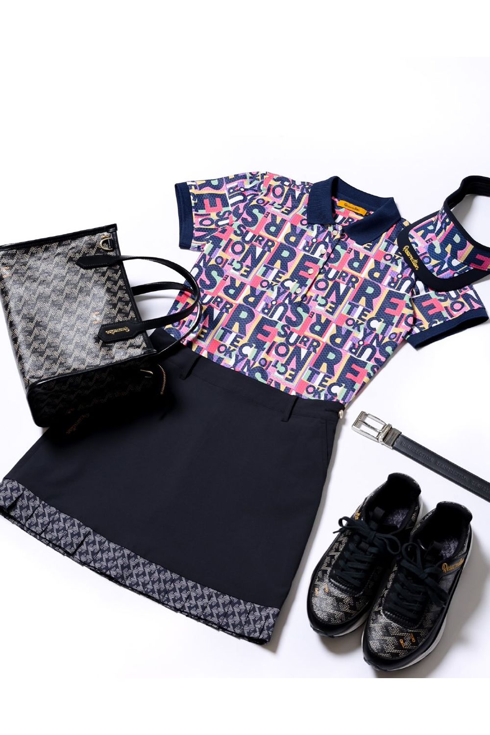 【26SS】【レディース】 JUNCTION POLO / ジャンクション総柄 ポロシャツ (トワイライトジャンクション)*