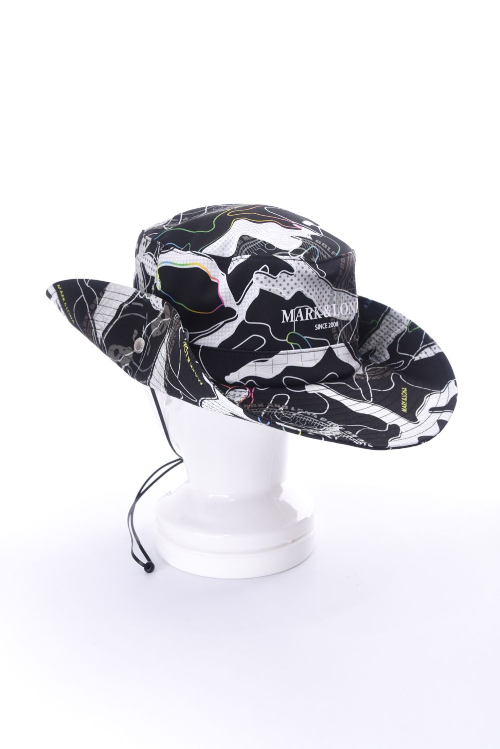 【26SS】 AXON CAMO FIELD HAT / ポリエステルツイル カモフラージュプリント サファリハット (ブラック)