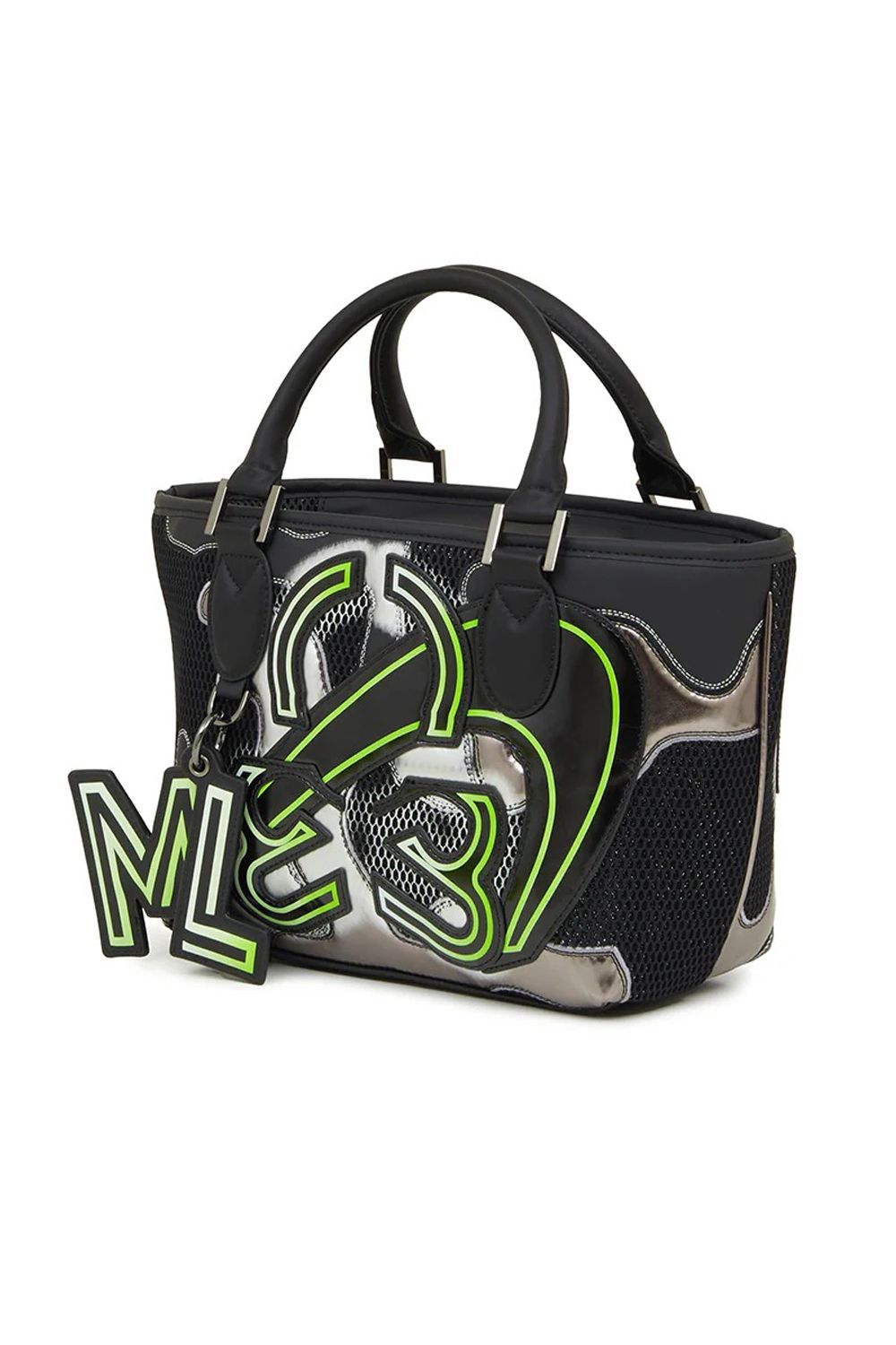 【26SS】 NITRO CAMO PANELED CART BAG / メッシュ生地 マルチカラー パッチワーク 2WAYカートバッグ (ブラック)