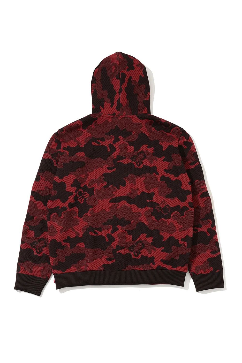 【2026AW 木村拓哉さん着用】 MERCURY CAMO JACQUARD KNIT HOODIE / ジャパンメイド カモフラジャカード ニットパーカー (レッド)