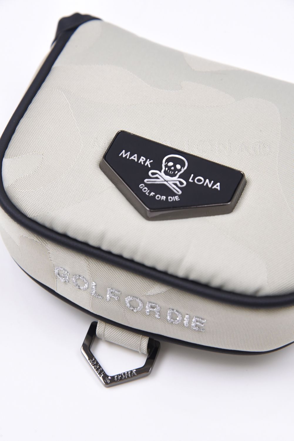 PREMIUM GAUGE MALLET COVER / コーデュラナイロン レザーパイピング オリジナルカモジャカード マレットタイプ パターカバー (アイスグレー)