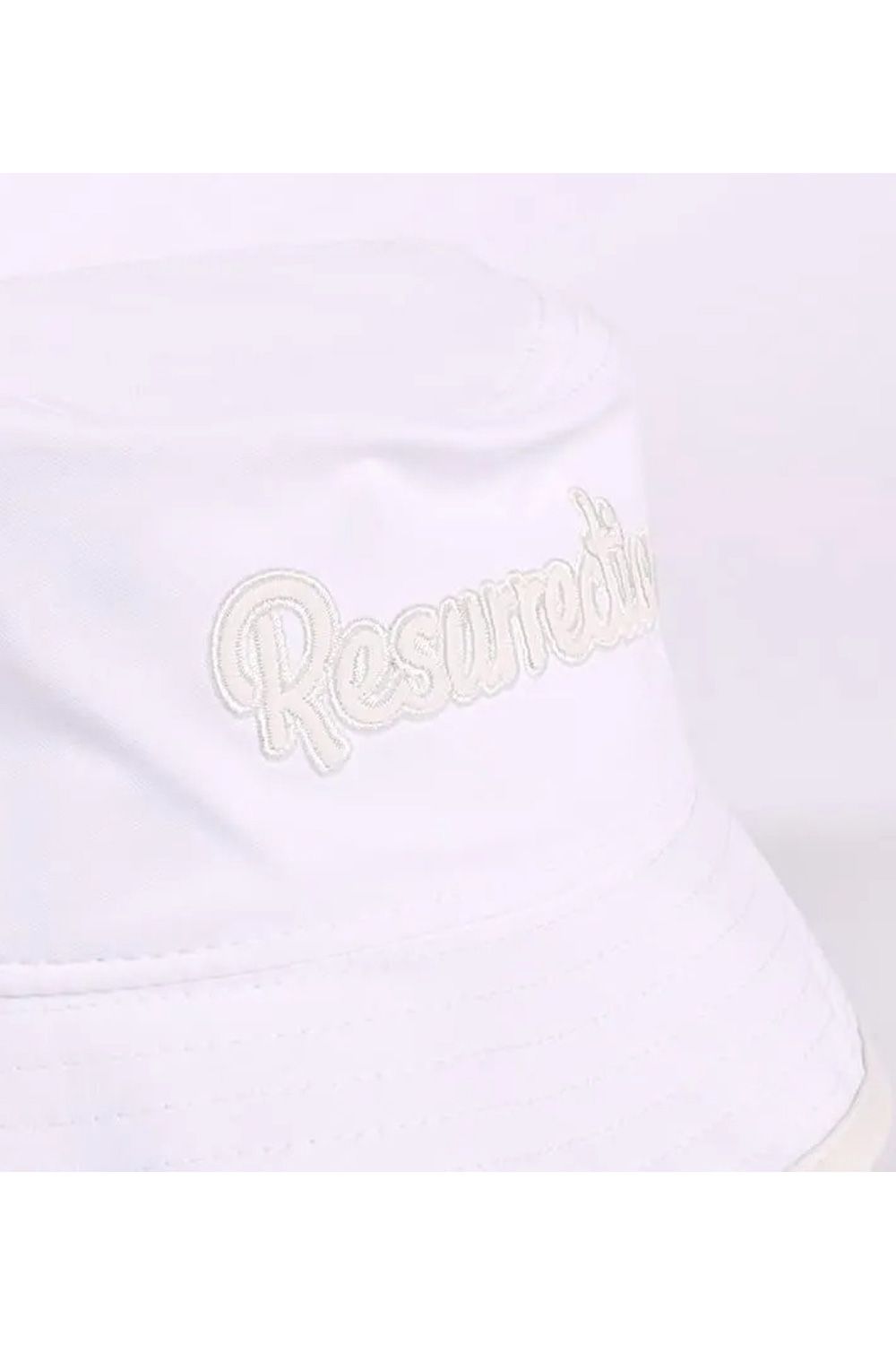 【26SS】 SYNTHETIC LEATHER BRIM BUCKET HAT / シンセティックレザーブリム バケットハット (ホワイト)