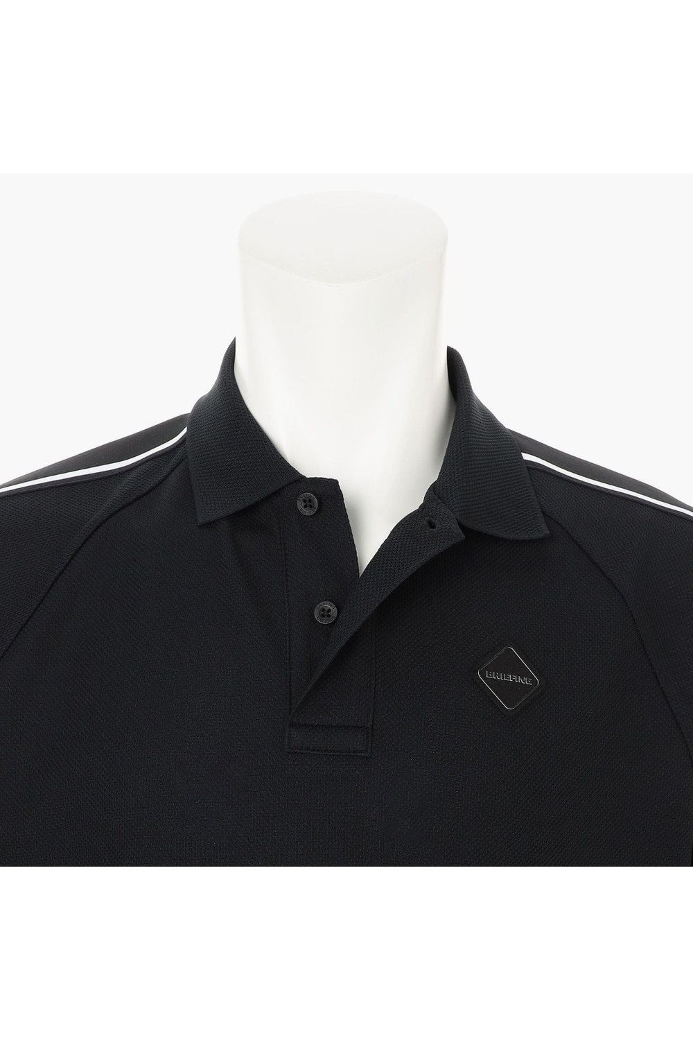 【26SS】 MEN'S LINE POLO RF / カノコ生地 ラインロゴテープ リラックスフィット ポロシャツ (ブラック)