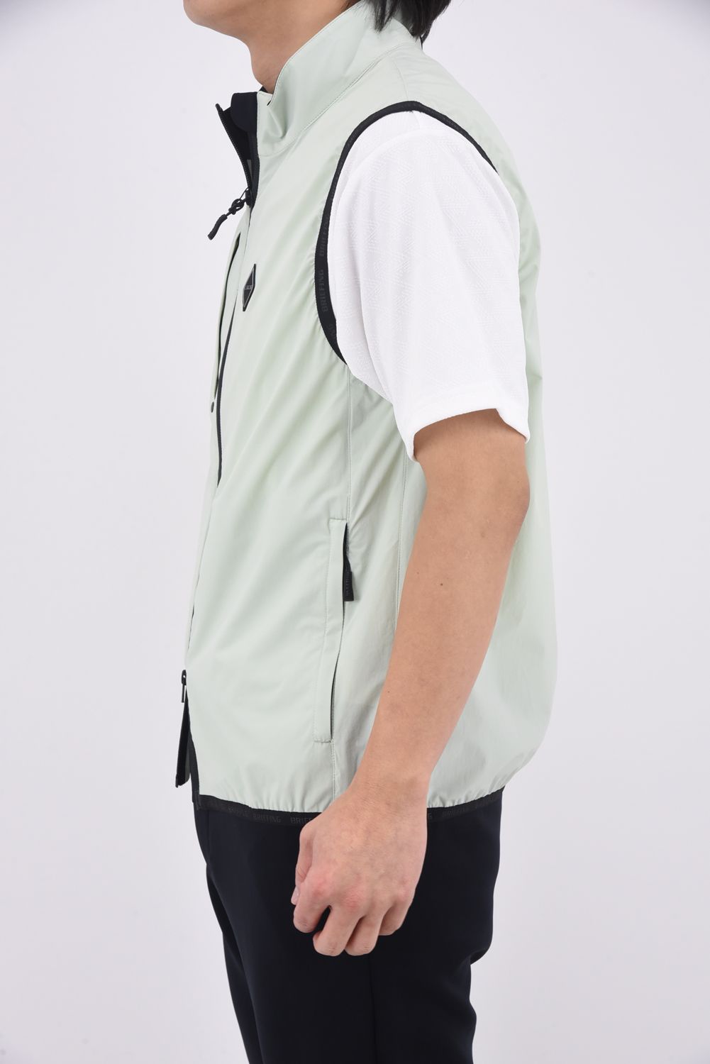 【26SS】 MEN'S POCKTABLE WIND VEST / 4WAYストレッチタフタ ポケッタブル ライトベスト (セージグリーン)