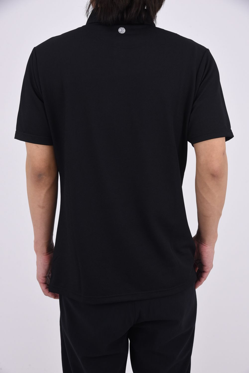 【26SS】 MEN'S LINEN-T WC SHIRT / リネンタッチ ワイドカラーポロシャツ (ブラック)